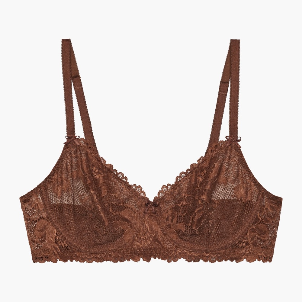 Savage X Fenty Brown Sugar Nude Unlined Demi Bra - Picture 2 of 8